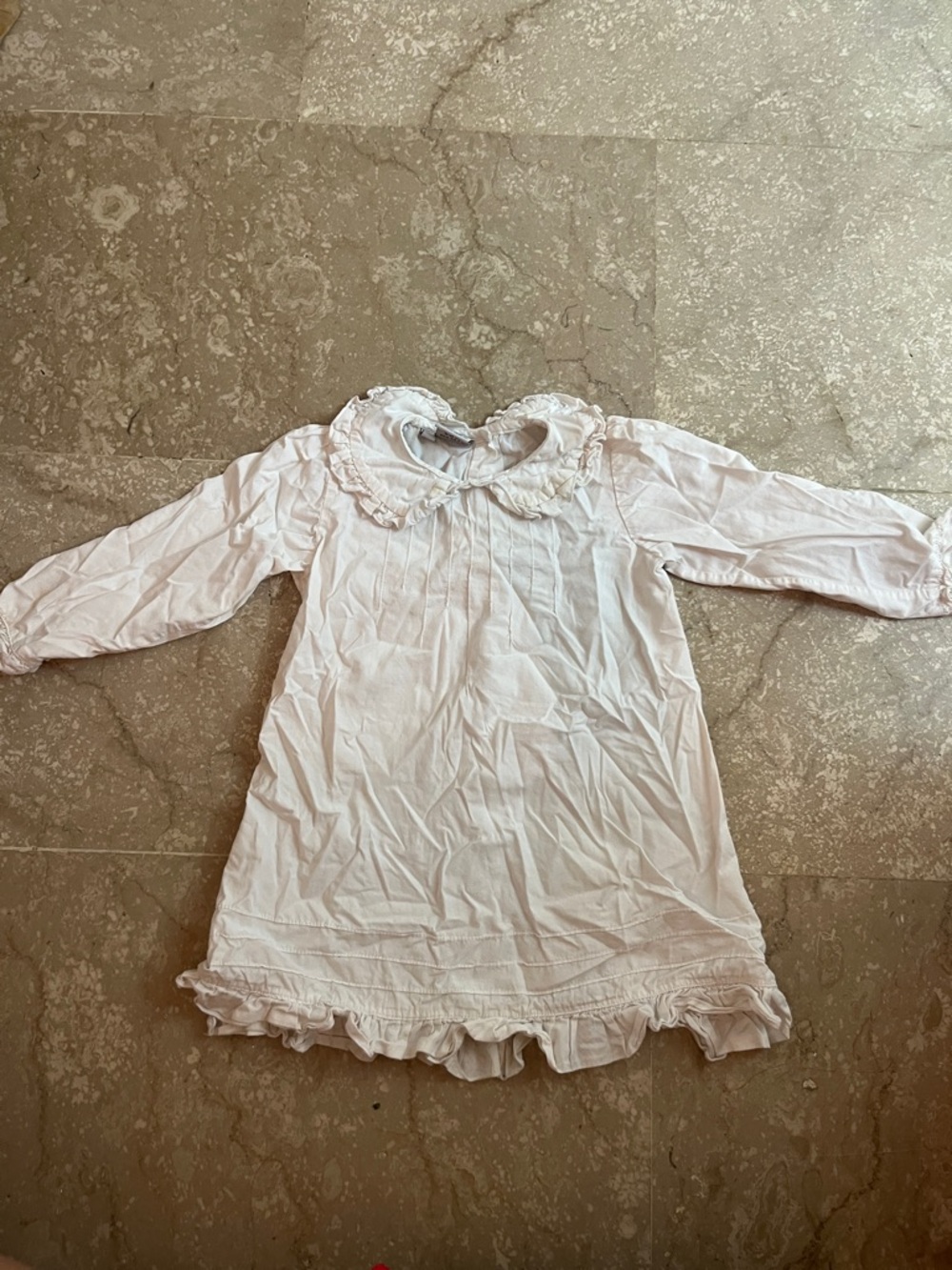 Sweet Dreams White Ruffle Collar Nightgown